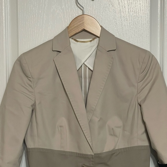 LES COPAINS Elegant Tan and Black Women's Blazer 3 Tone Textured 3/4 Sleeve 42 - Picture 3 of 9